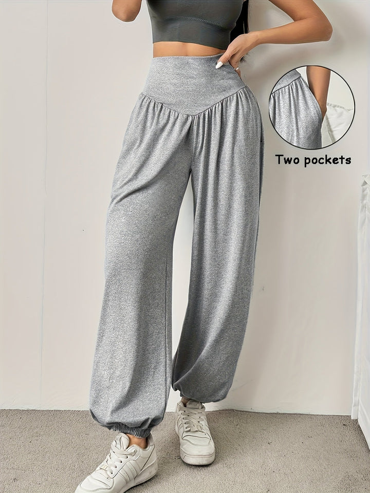 High-Waist Wide-Leg Lounge Pants