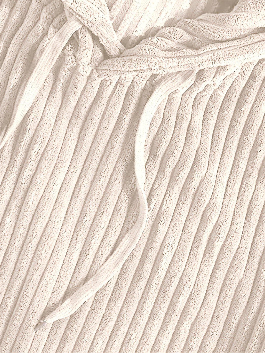 Ribbed Pullover Hoodie