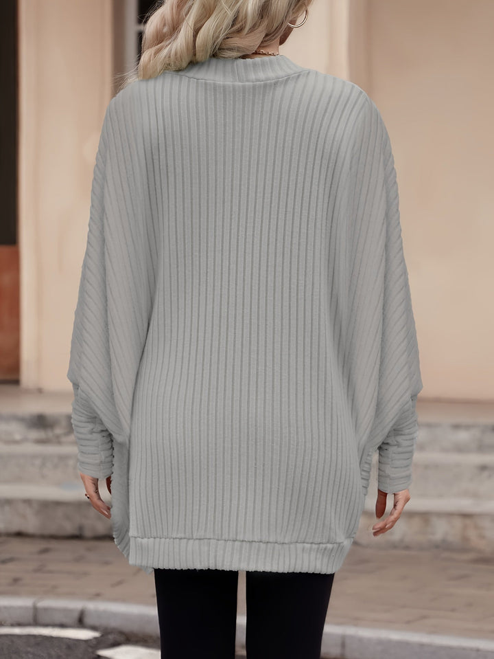 Relaxed Open-Front Cardigan