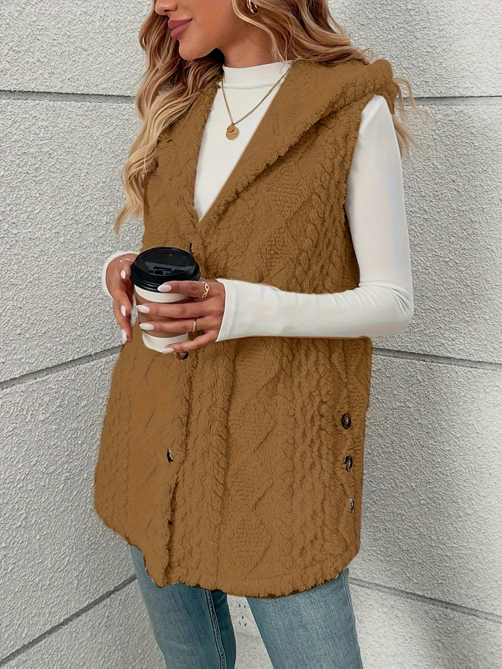 Cozy Hooded Sleeveless Vest