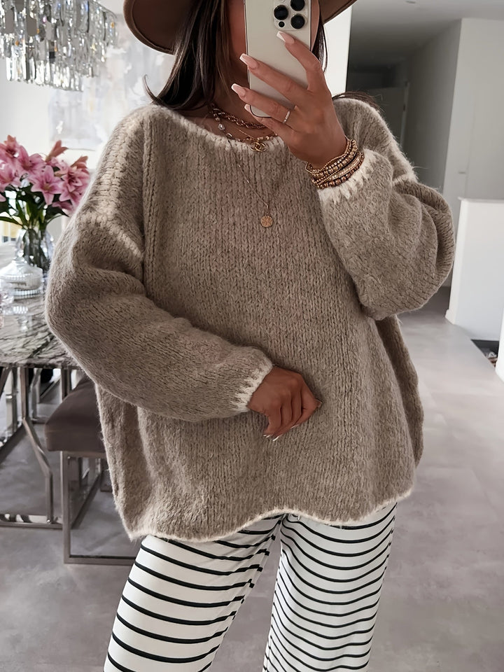 Relaxed Boat Neck Sweater