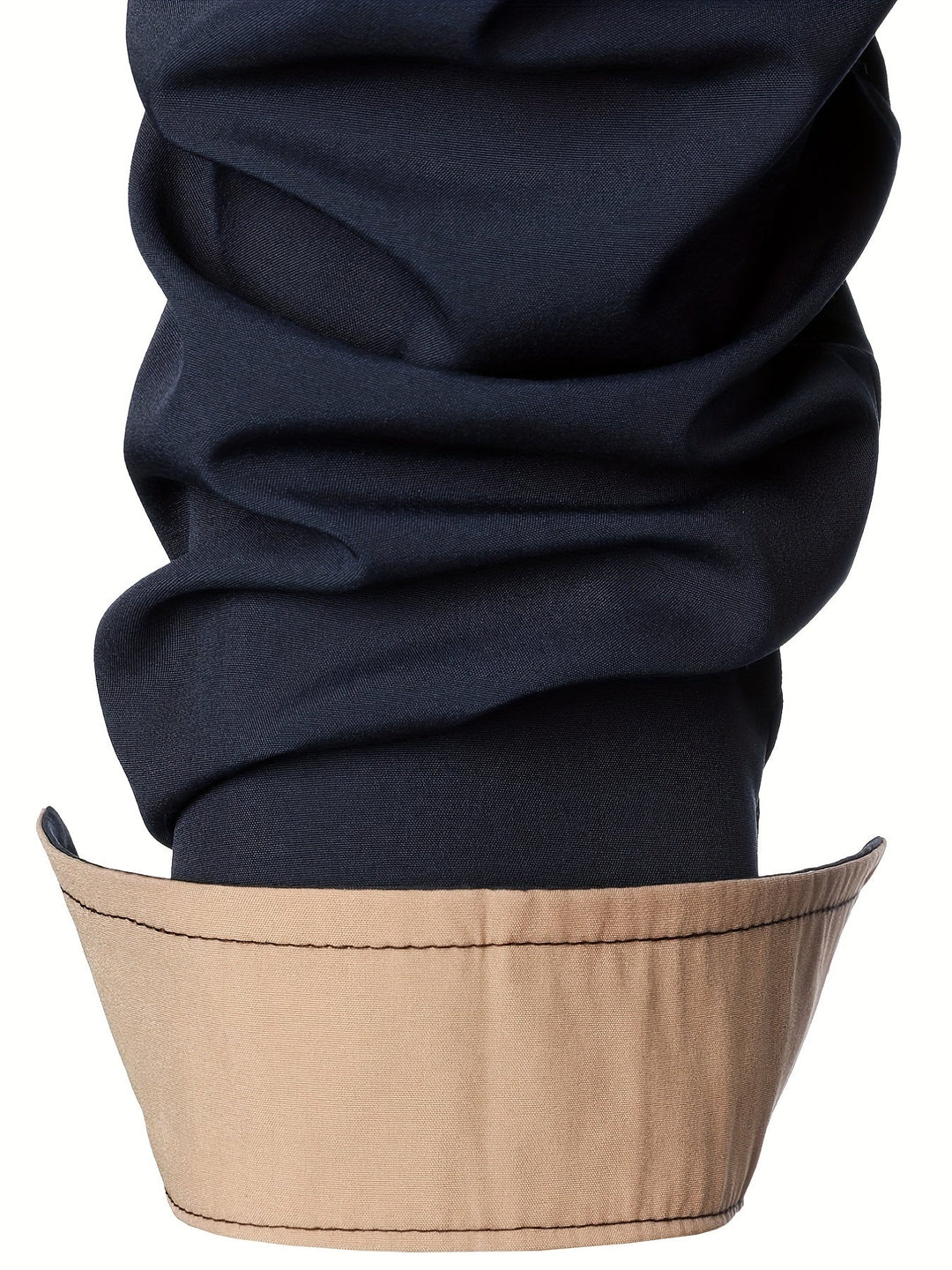 Contrast-Trim Long Sleeve Shirt