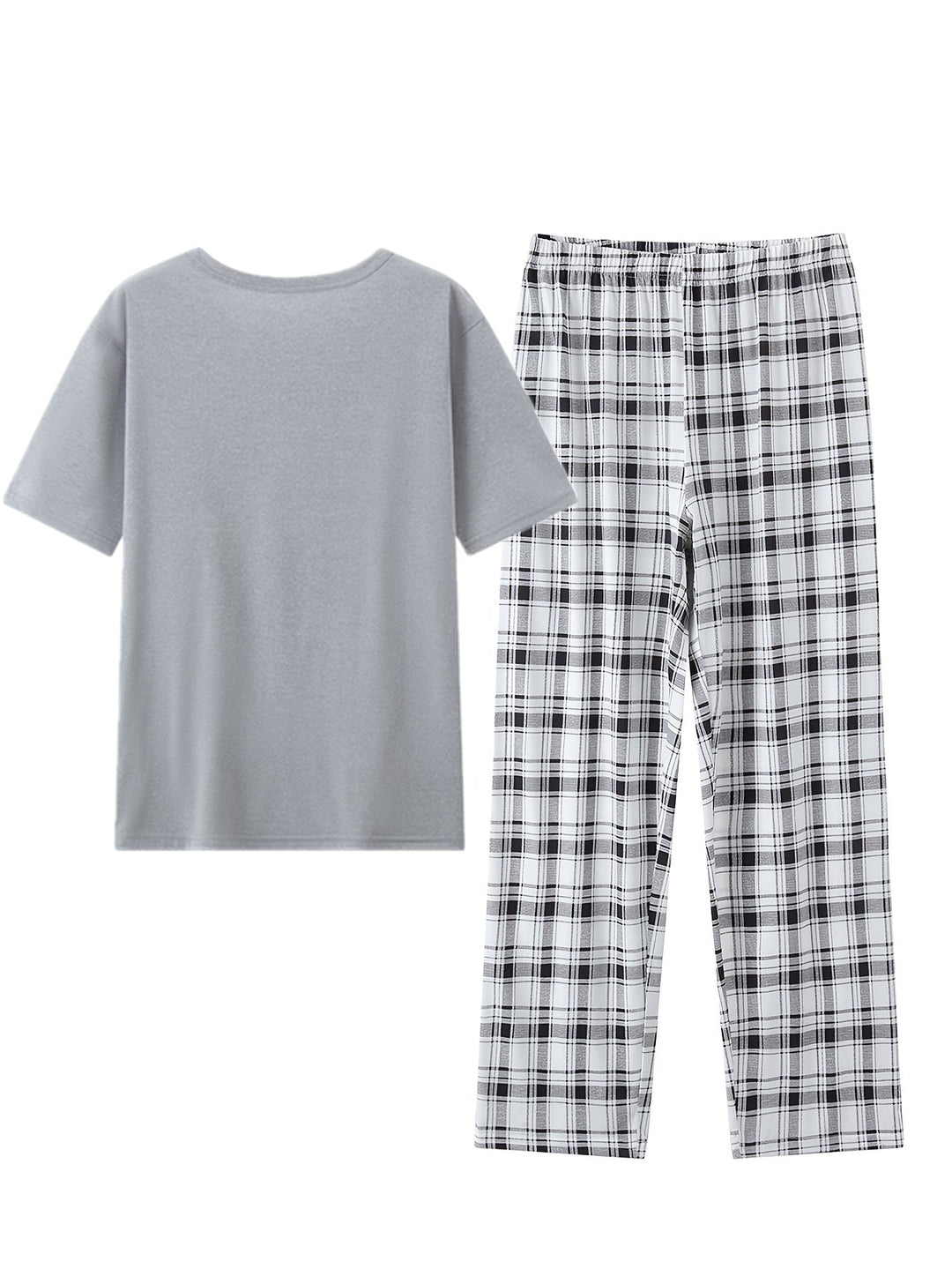 Relaxed Checkered Two-Piece Set
