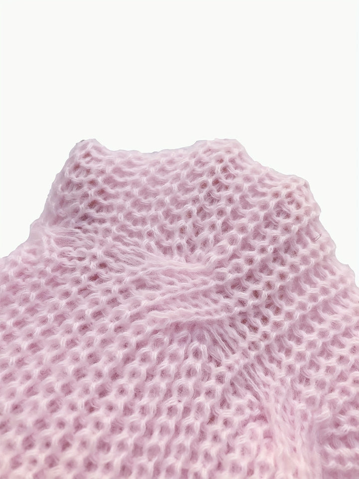 Soft Bow-Detail Long Sleeve Cardigan