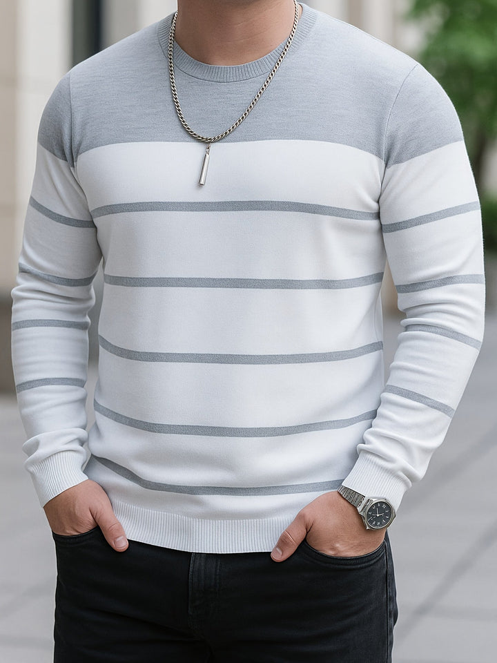 Classic Striped Crewneck Sweater