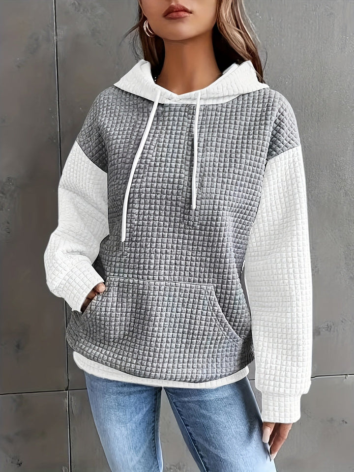 Cozy Waffle-Texture Hoodie