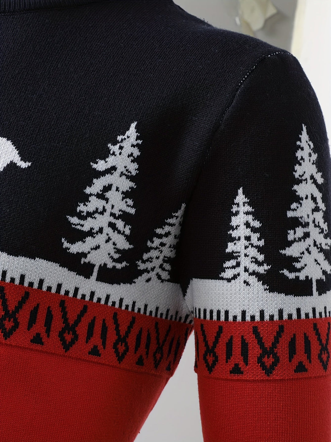 Festive Reindeer Crew Neck Sweater