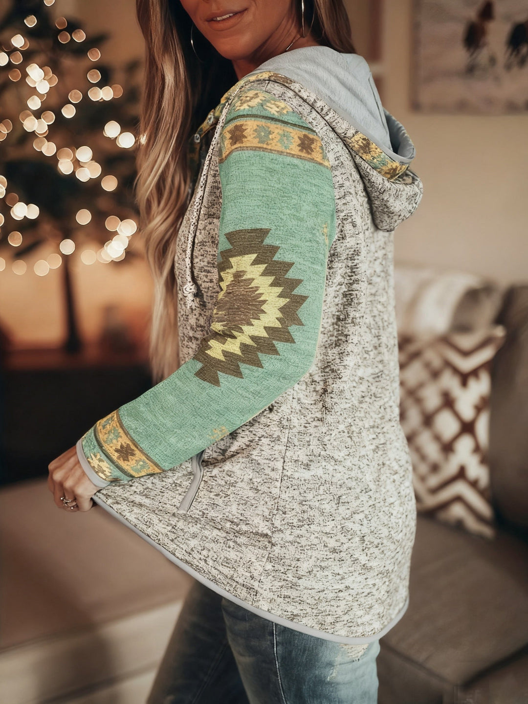 Western-Inspired Hooded Sweatshirt