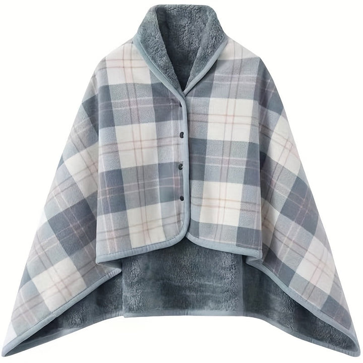 Buttoned Wrap Shawl