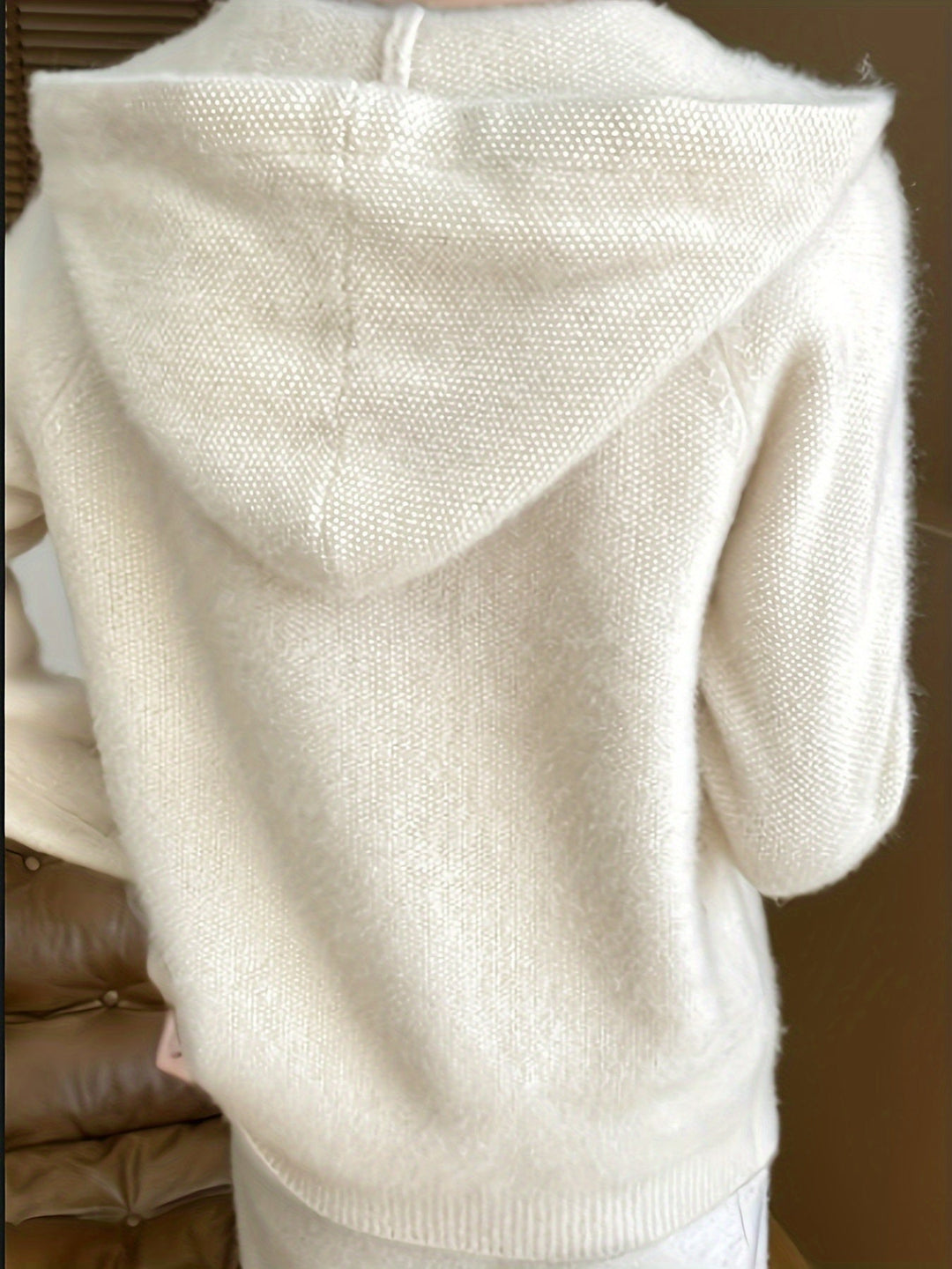 Hooded Zip-Front Cardigan