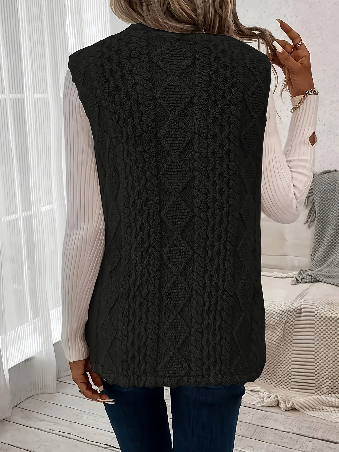 Cozy Textured Sleeveless Vest