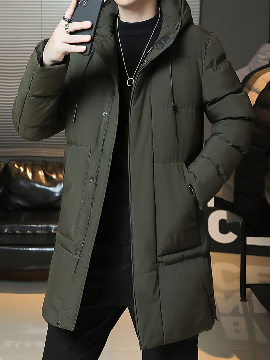 Hooded Longline Puffer Coat