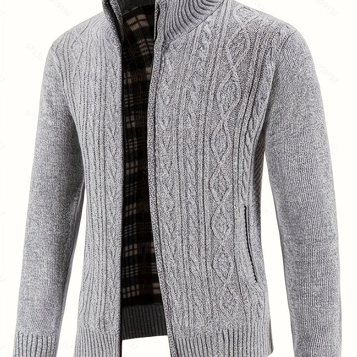 Textured Full-Zip Cardigan
