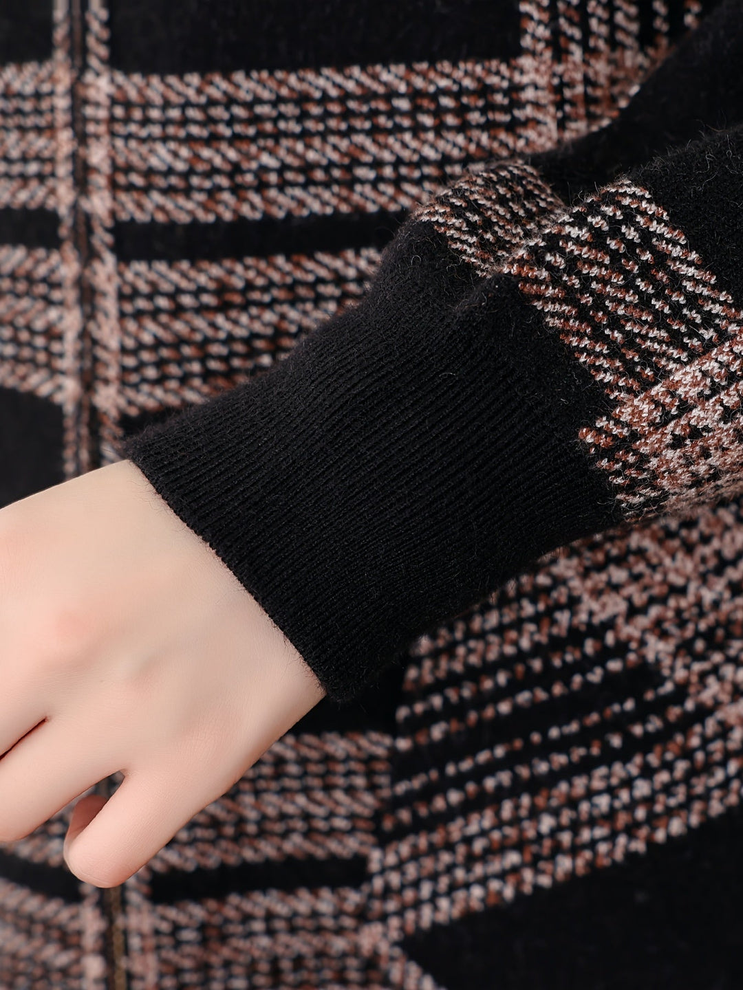 Hooded Checked Zip Jacket