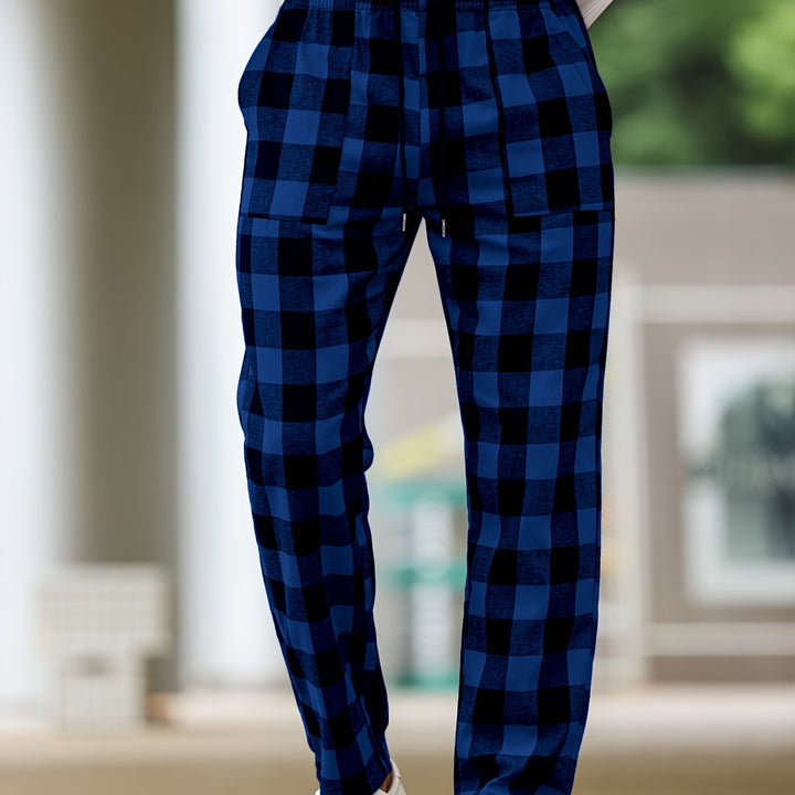 Relaxed Plaid Lounge Pants