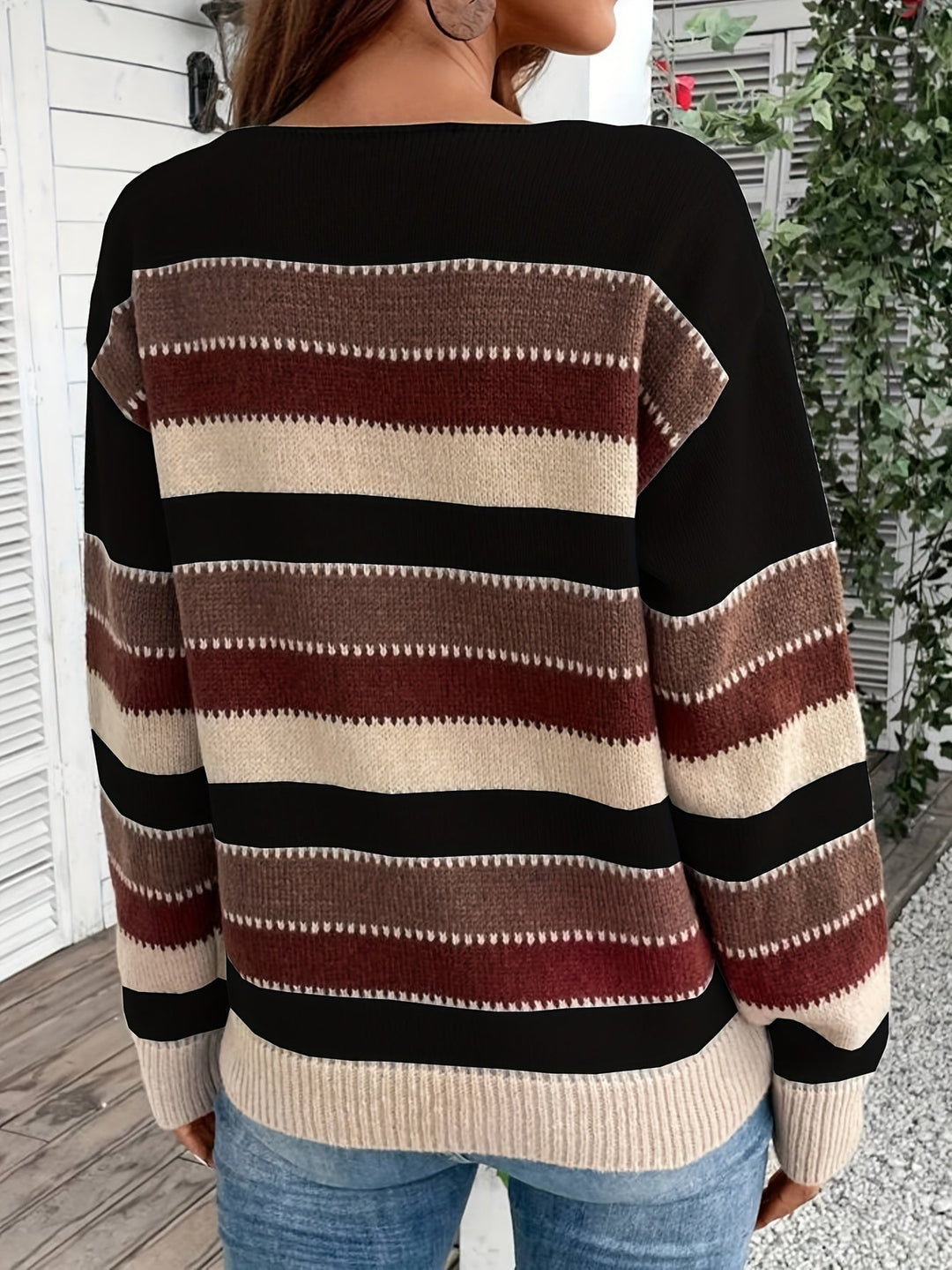 Striped Round-Neck Sweater