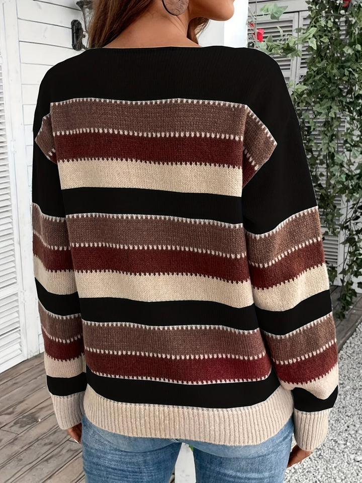 Striped Round-Neck Sweater