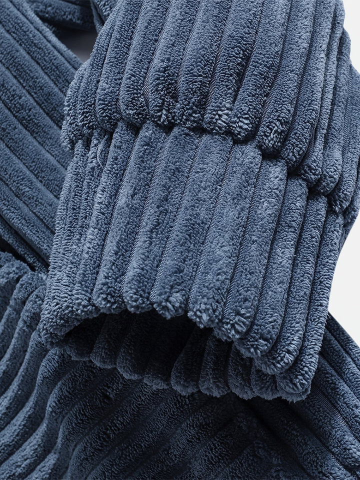Ribbed Pullover Hoodie