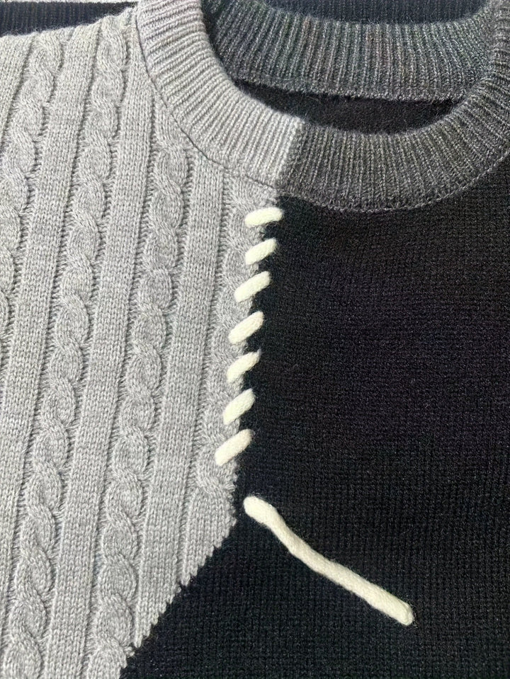 Color-Block Knit Sweater