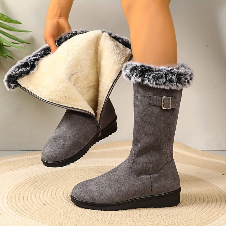 Cozy Fur-Trimmed Winter Boots