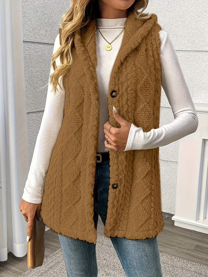Cozy Hooded Sleeveless Vest