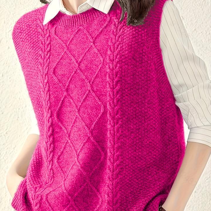 Cable-Knit Sweater Vest