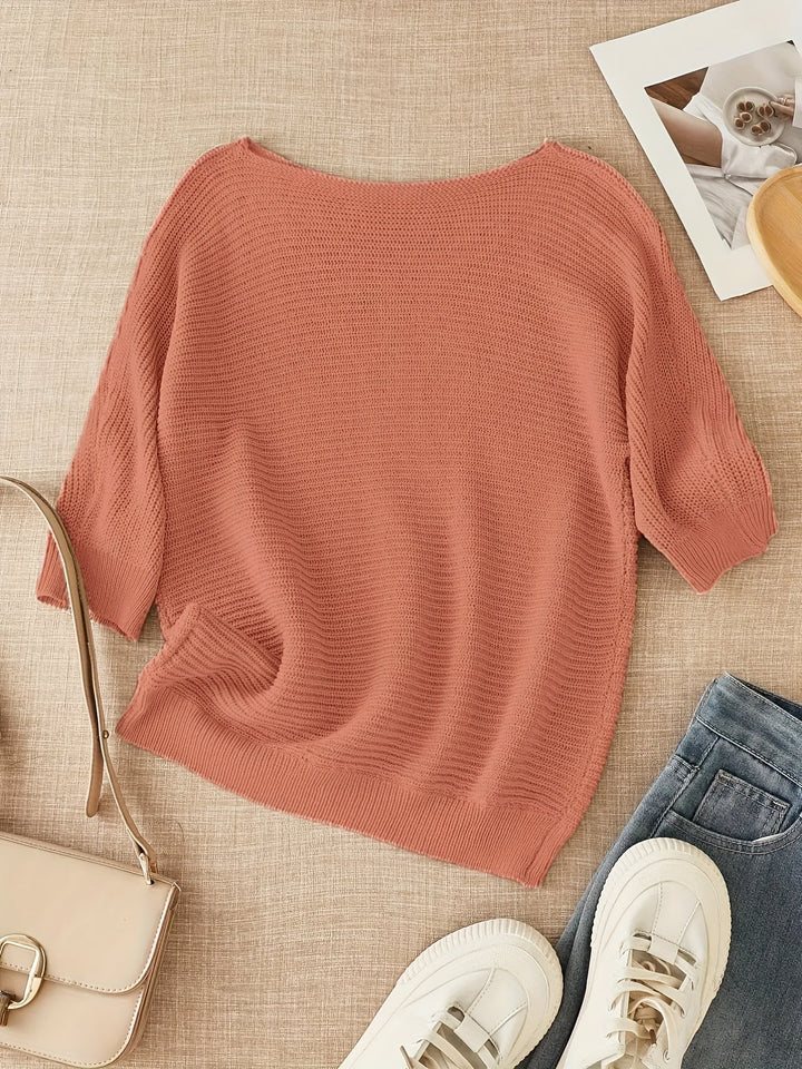 Relaxed Open-Knit Sweater