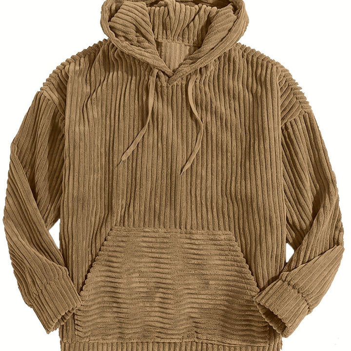 Ribbed Pullover Hoodie
