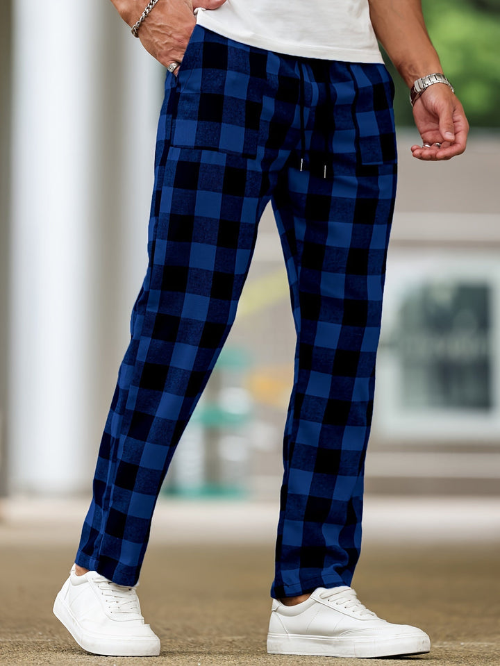 Relaxed Plaid Lounge Pants