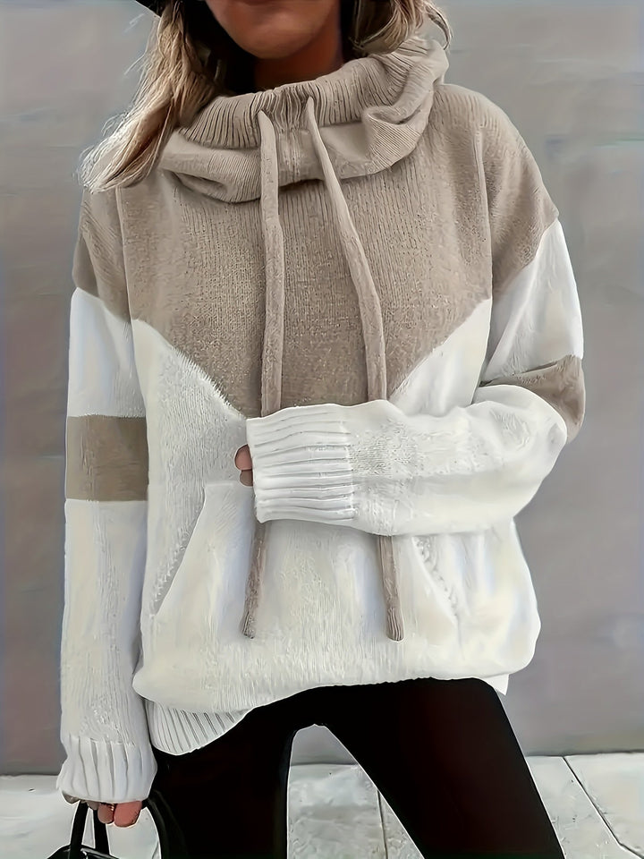 Color-Block Hooded Pullover
