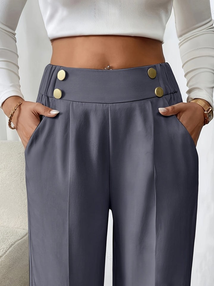 Tailored High-Waist Wide-Leg Pants