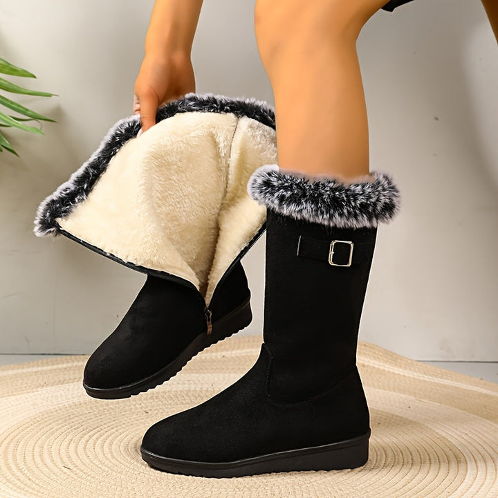 Cozy Fur-Trimmed Winter Boots