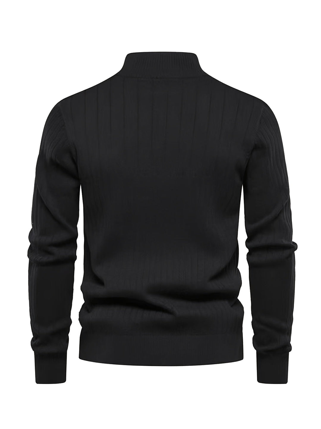 Quarter-Zip Stand Collar Sweater
