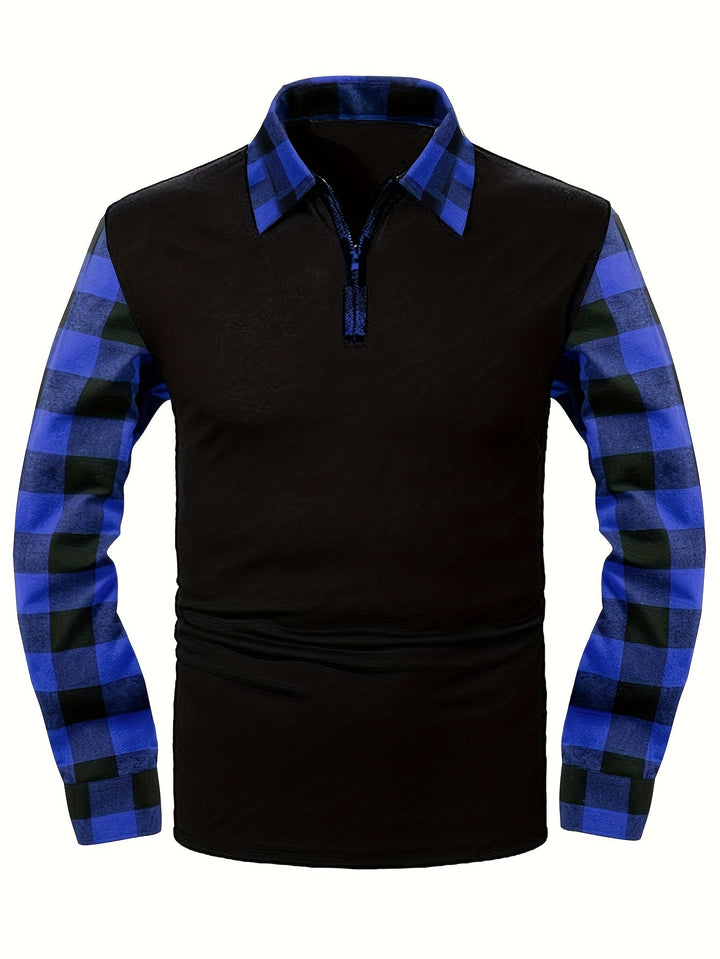Half-Zip Contrast Shirt