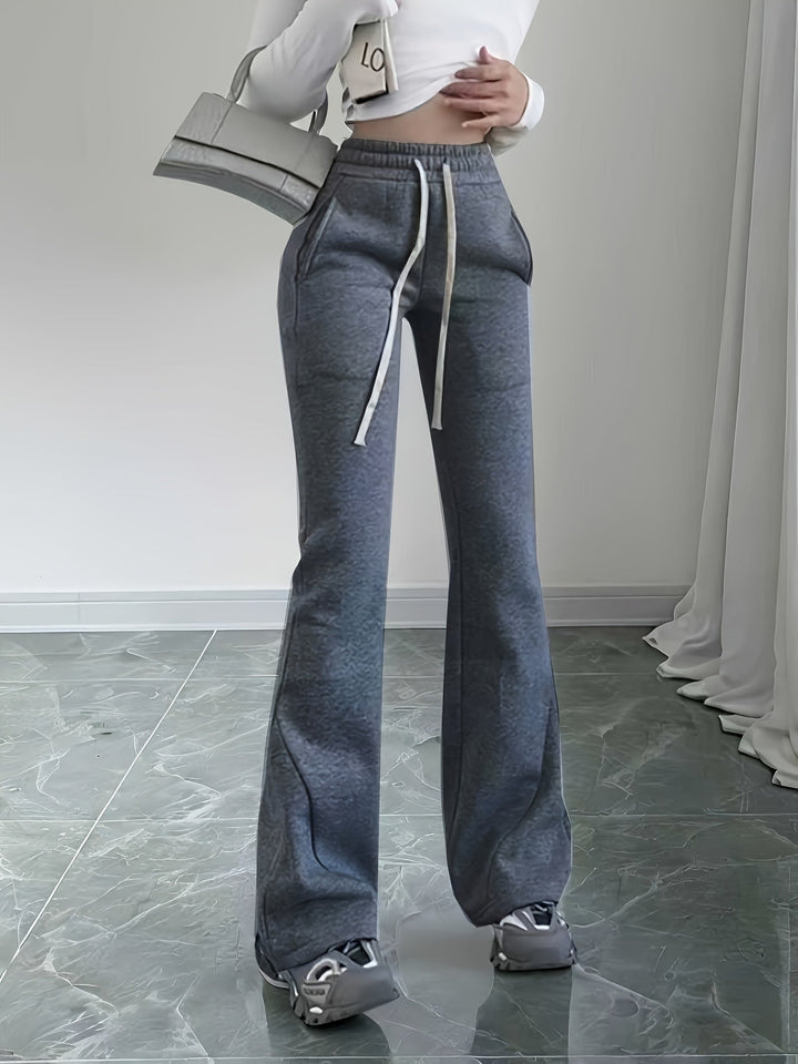 High-Waist Flared Lounge Pants