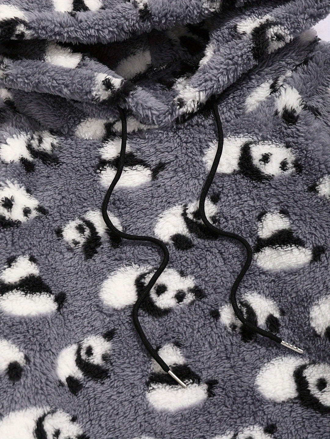 Patterned Hooded Sweatshirt