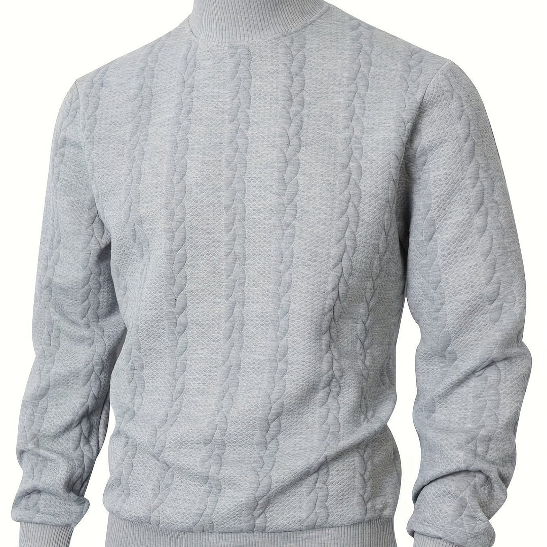 Textured High-Neck Sweatshirt