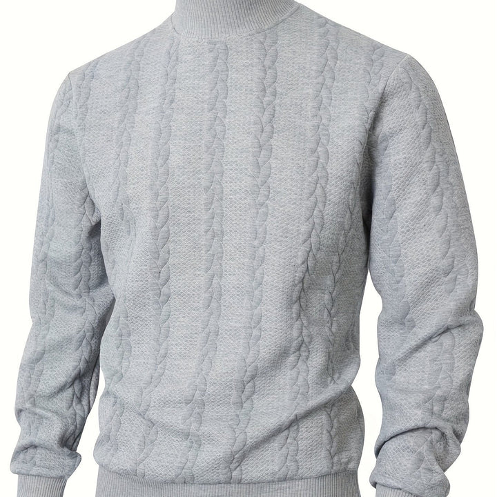 Textured High-Neck Sweatshirt