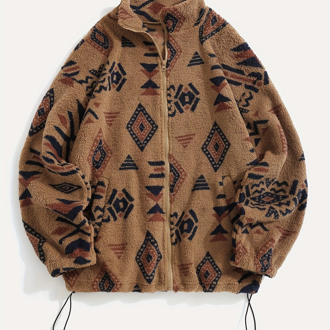 Patterned Zip-Up Jacket