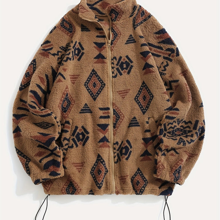 Patterned Zip-Up Jacket