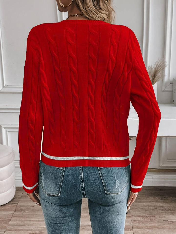 Refined Cable-Knit Cardigan