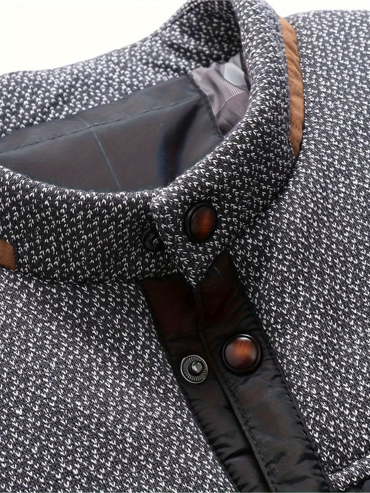 Quilted Stand-Collar Jacket