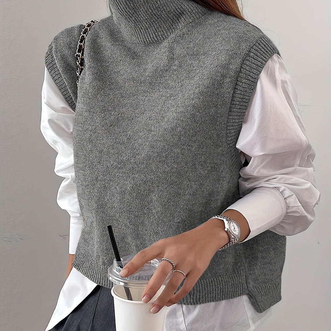 High-Neck Sweater Vest