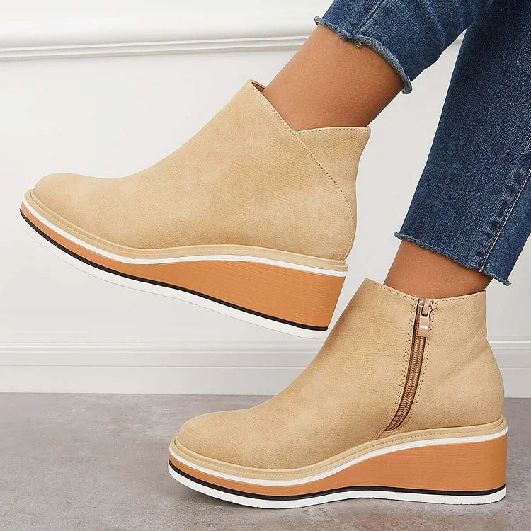 Sleek Platform Ankle Boots