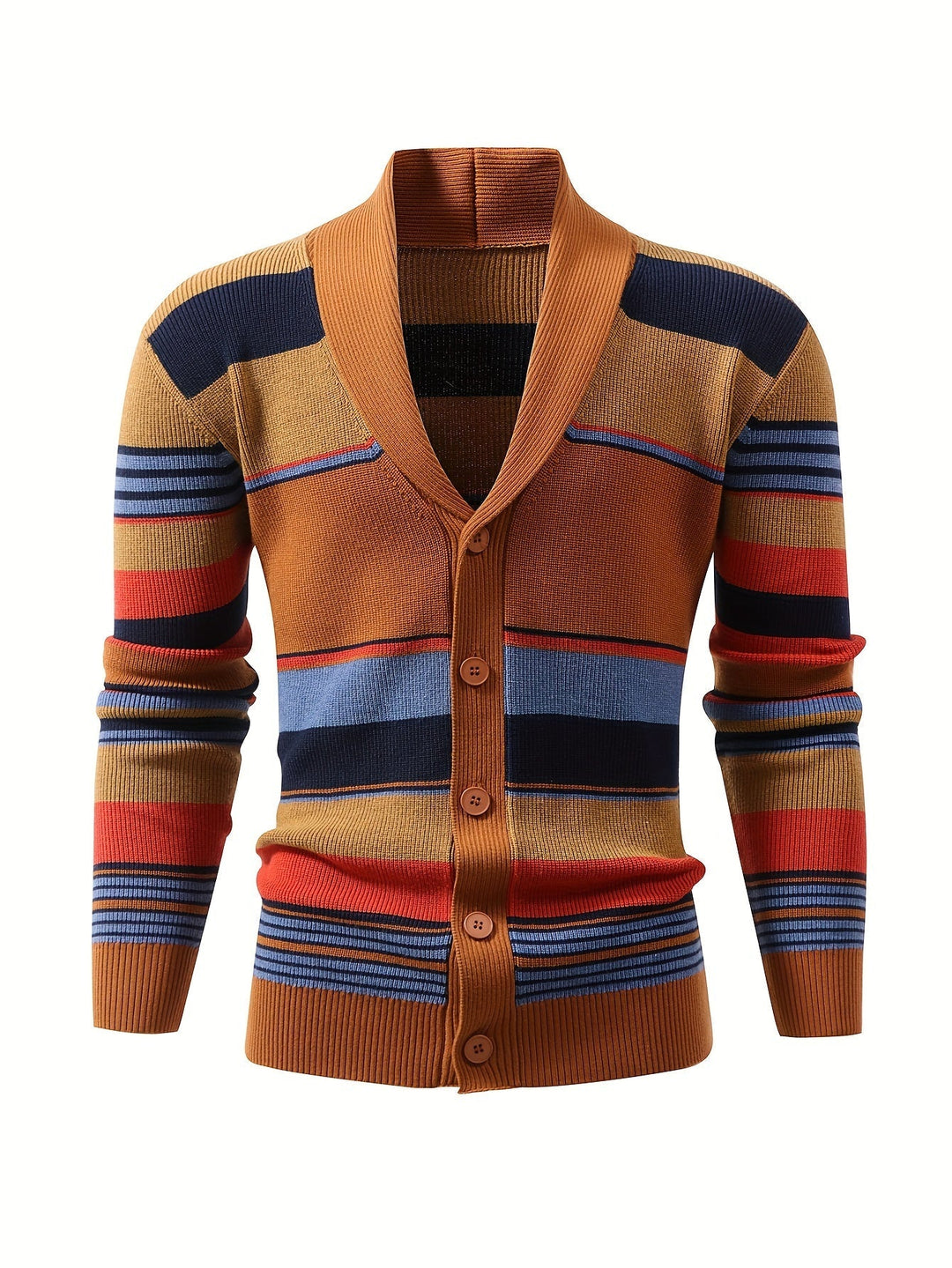 Classic Striped Knit Cardigan