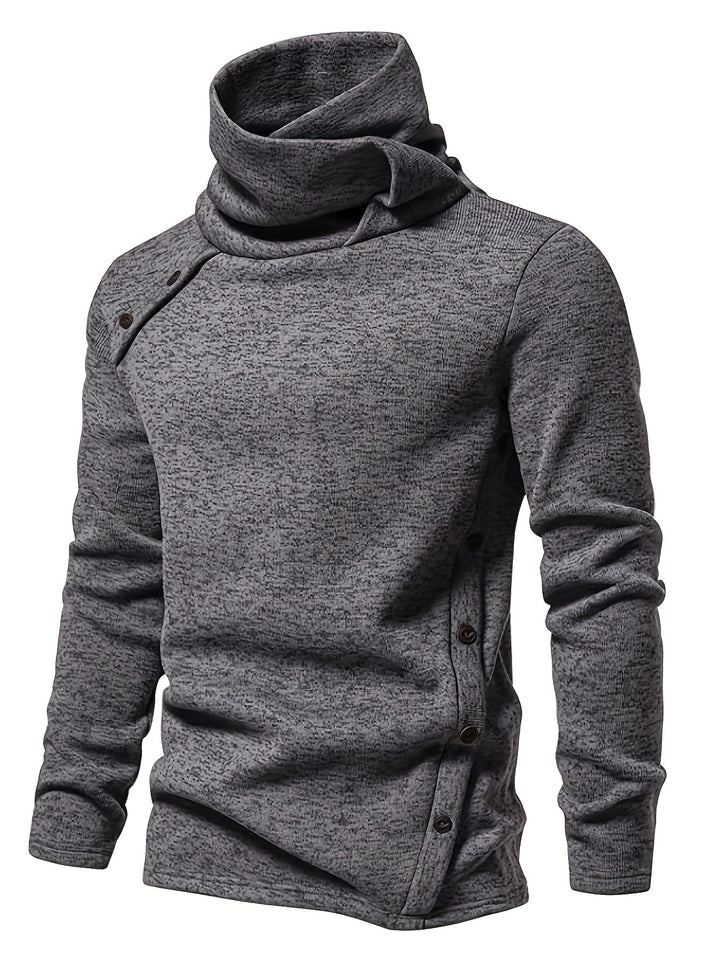 Slouchy Collar Button-Up Sweater
