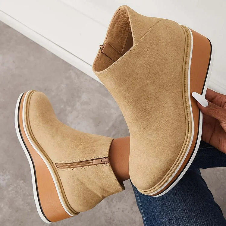 Sleek Platform Ankle Boots