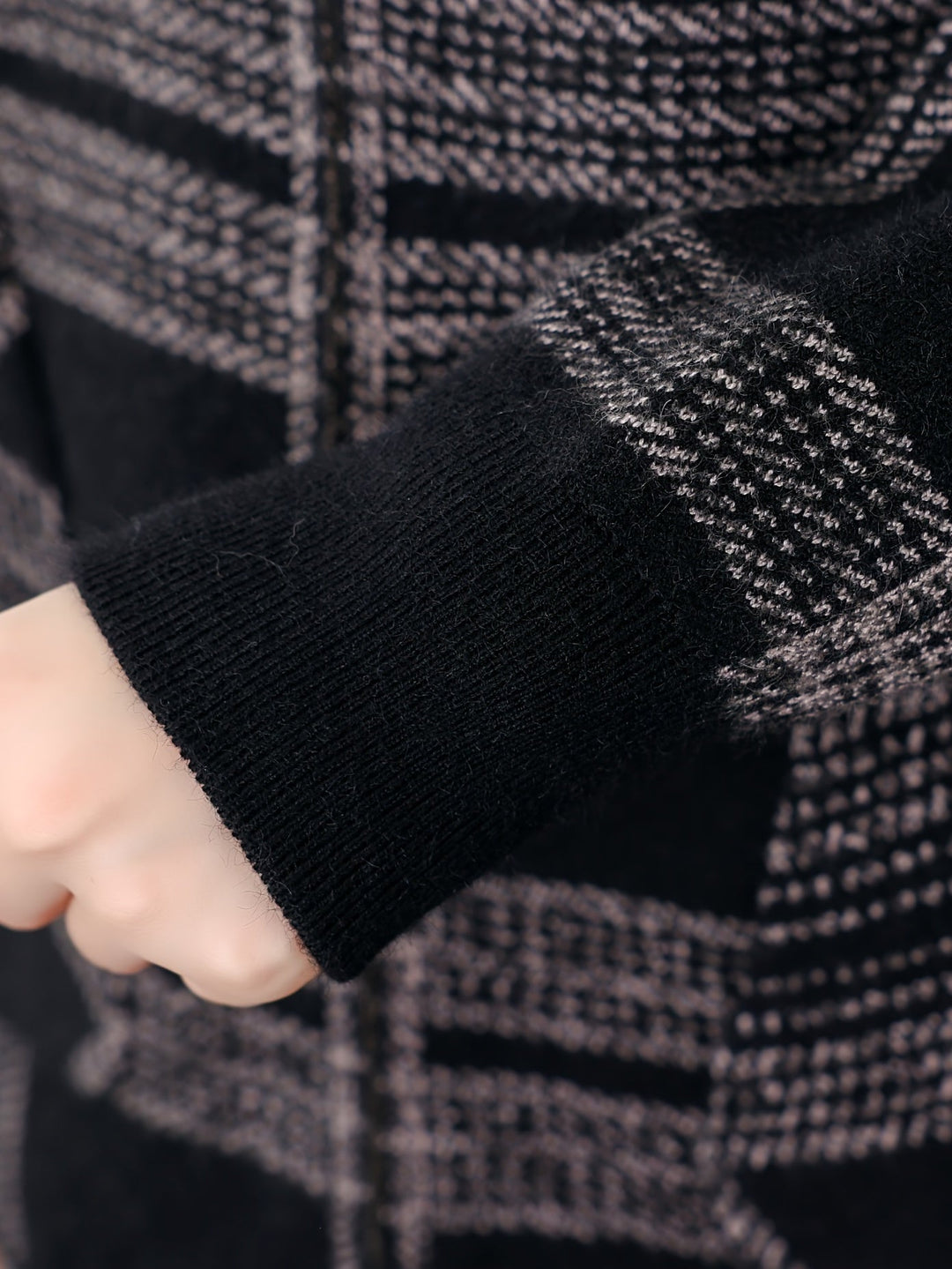 Hooded Checked Zip Jacket
