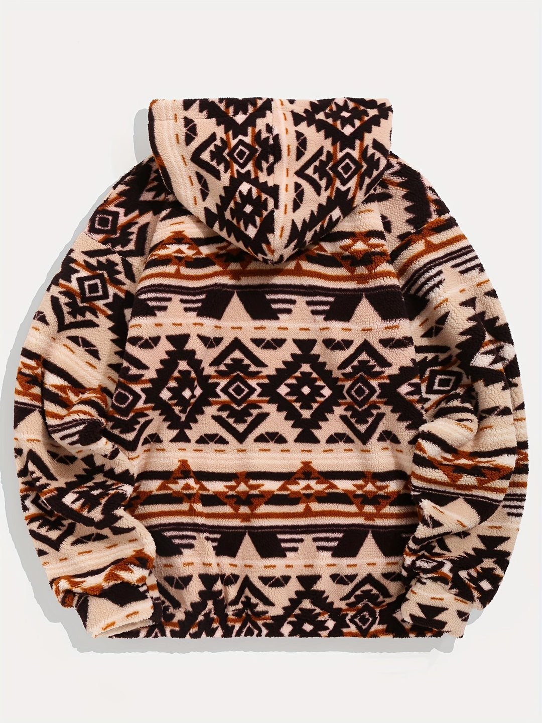 Patterned Hooded Sweatshirt