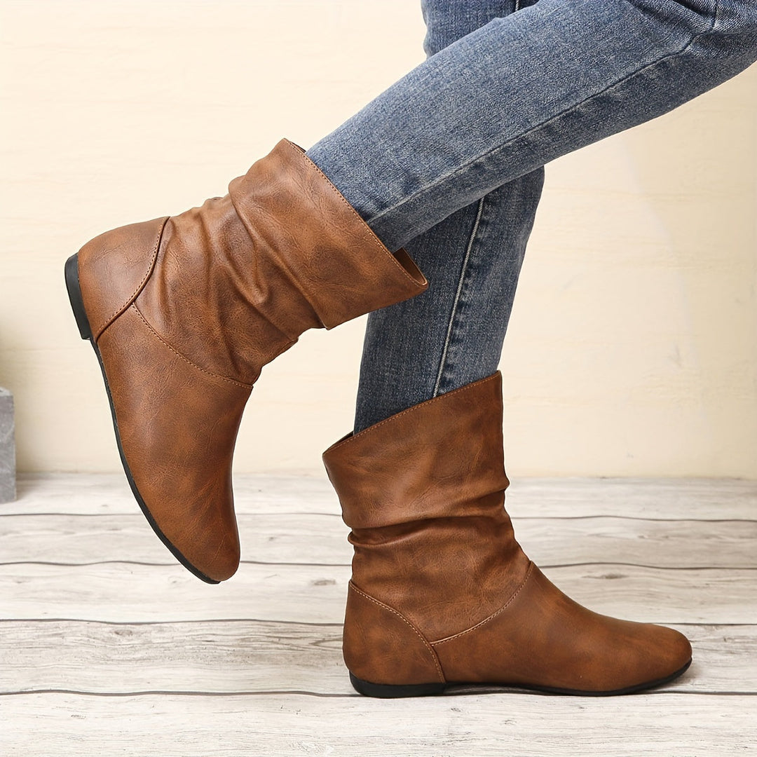 Slouchy Slip-On Boots